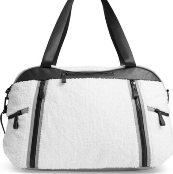 FAUX SHEARLING WEEKENDER TRAVEL BAG Sz XL - Picture 7 of 7